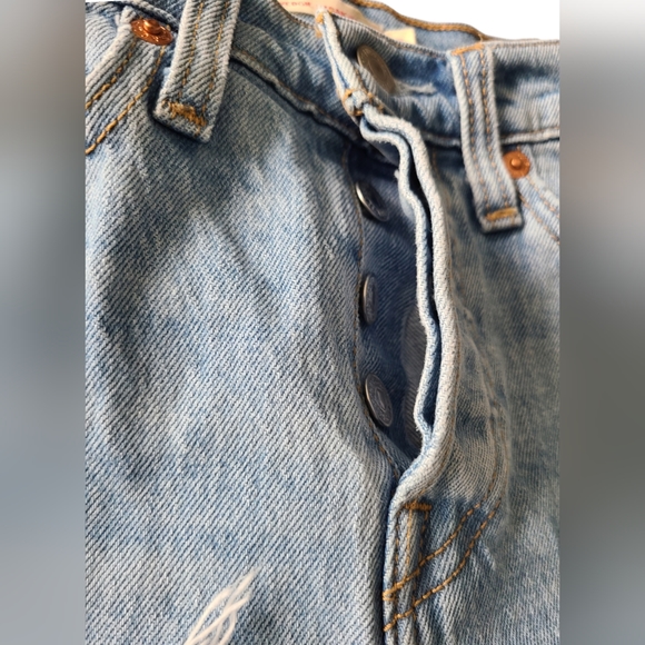 LEVI'S PREMIUM | WEDGIE STRAIGHT RAW HEM JEANS | SIZE 25 - Picture 4 of 14